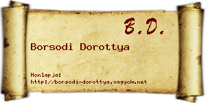 Borsodi Dorottya névjegykártya