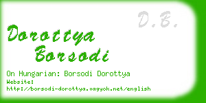 dorottya borsodi business card